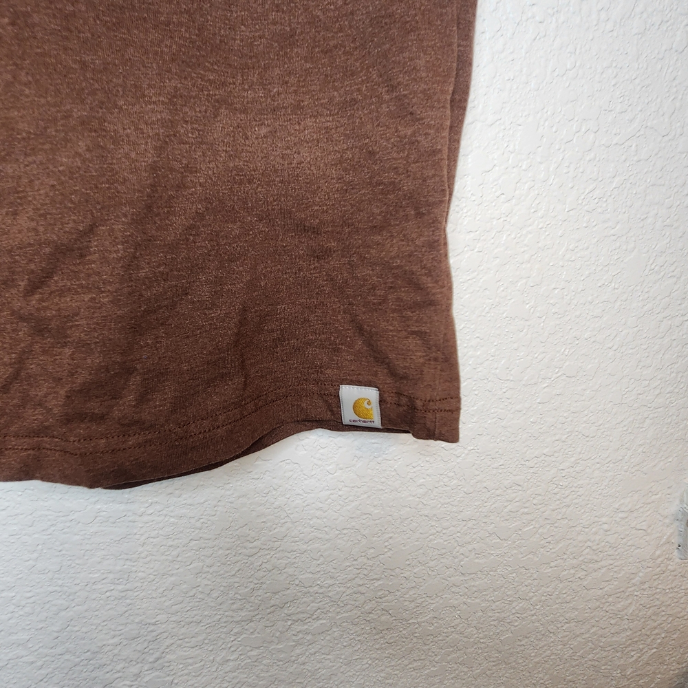 Carhartt Relaxed Fit size S Brown Pocket T-Shirt with Texas Patch - Picture 6 of 14